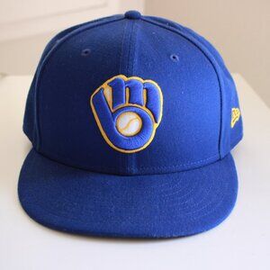 Milwaukee Brewers New Era 59FIFTY 7 3/4 Baseball Fitted On Field Hat Cap